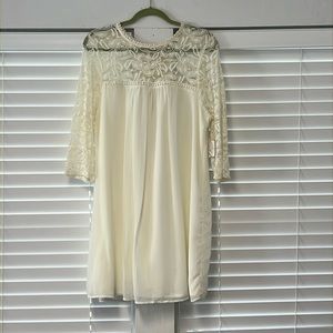 Ivory dress with lace